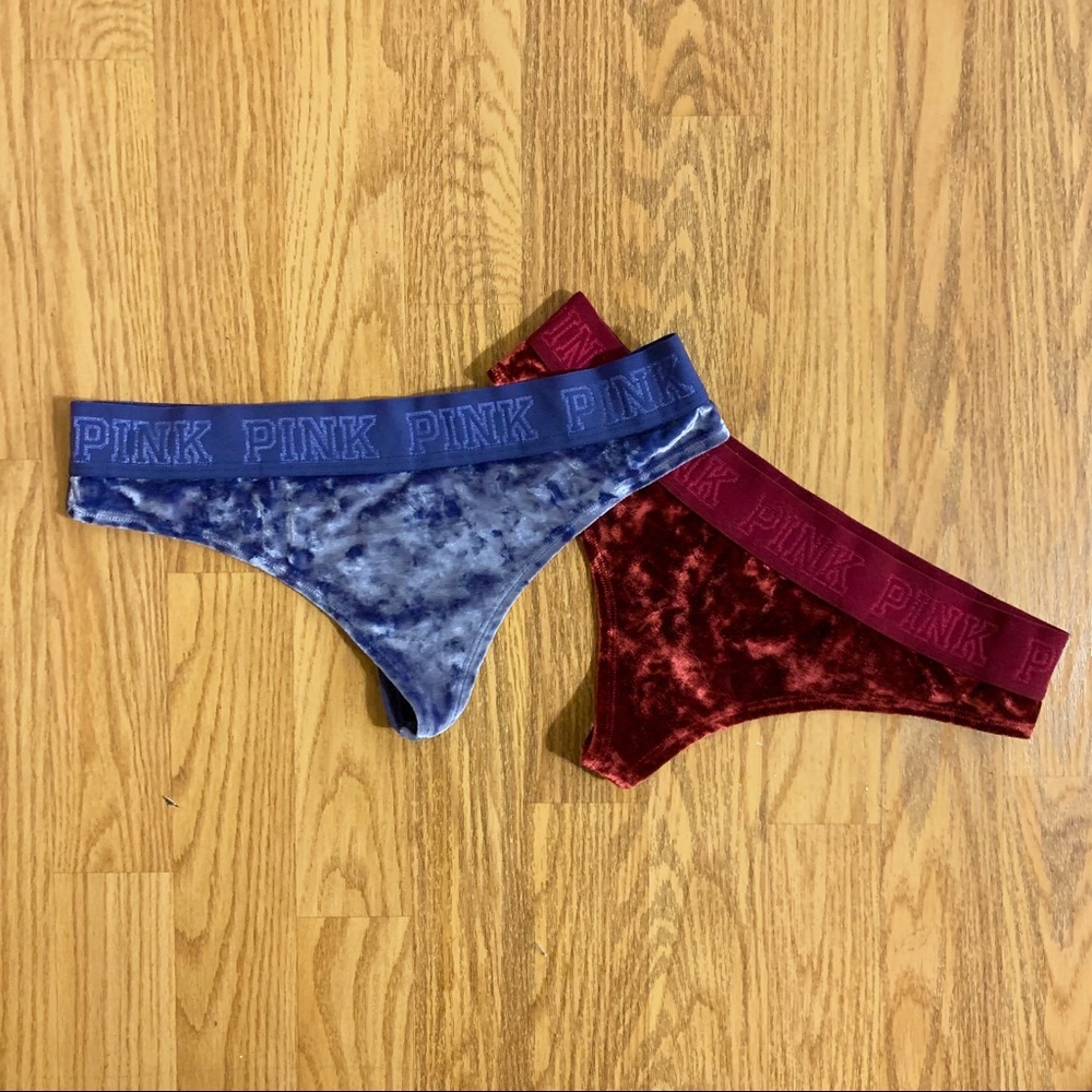 2 Victoria’s Secret velvetine underwear thong